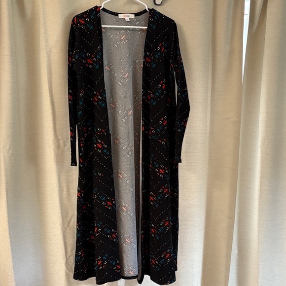 LuLaRoe Sweaters - LuLaRoe Black Multicolor Long Sleeve Duster